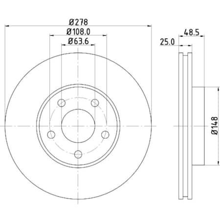 Pagid Brakes Brake Disc High Carbon, 355112172 355112172